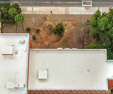 Aerial view of project progress