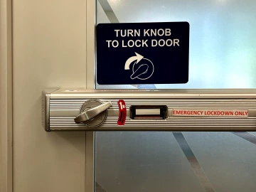New push-bar door lock